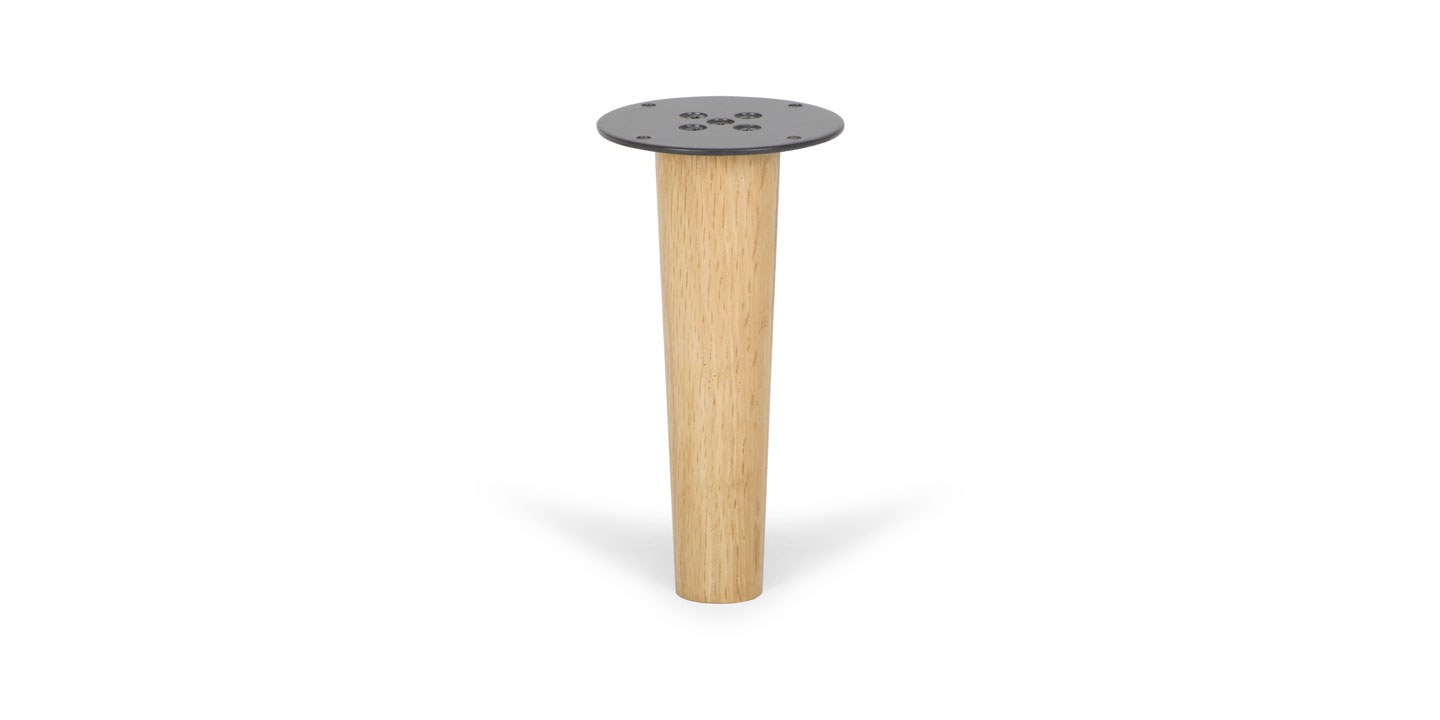 SKIR'CO (Pack van 8 stuks zwarte kunststof meubelpoten, hoogte 50 mm, ronde 50 mm meubelpoten met M8 bouten, bankpoten, inclusief moeren (8