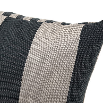 Luna, Kissen, 50x50, Gestreift, Straight Latte Black