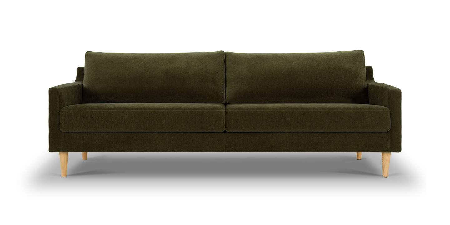 Anna, 3-Sitzer Sofa - Moss Olive (#417443)