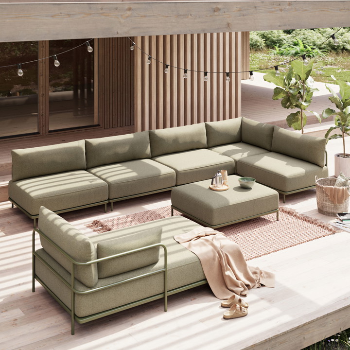 Vincent Outdoor, Eckmodul - Clary Sage Green (#411235)