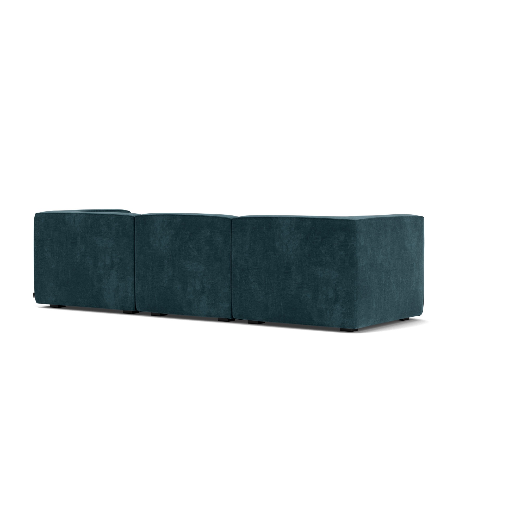 Dane, 3,5-Sitzer Modulsofa mit Récamiere rechts - Danny Dusty Blue (#413189)