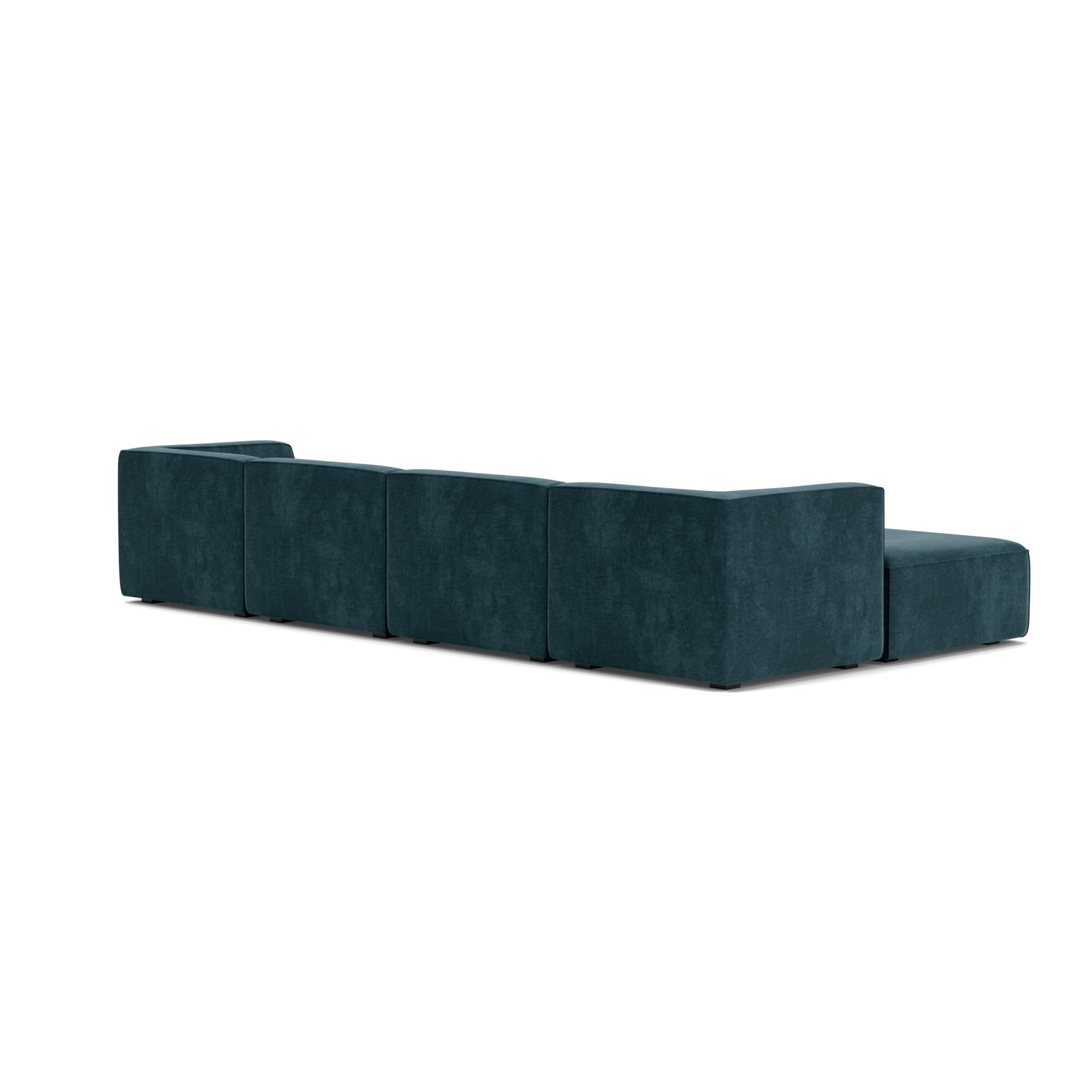 Dane, modulaire 4-zitsbank met hocker - Danny Dusty Blue (#412505)