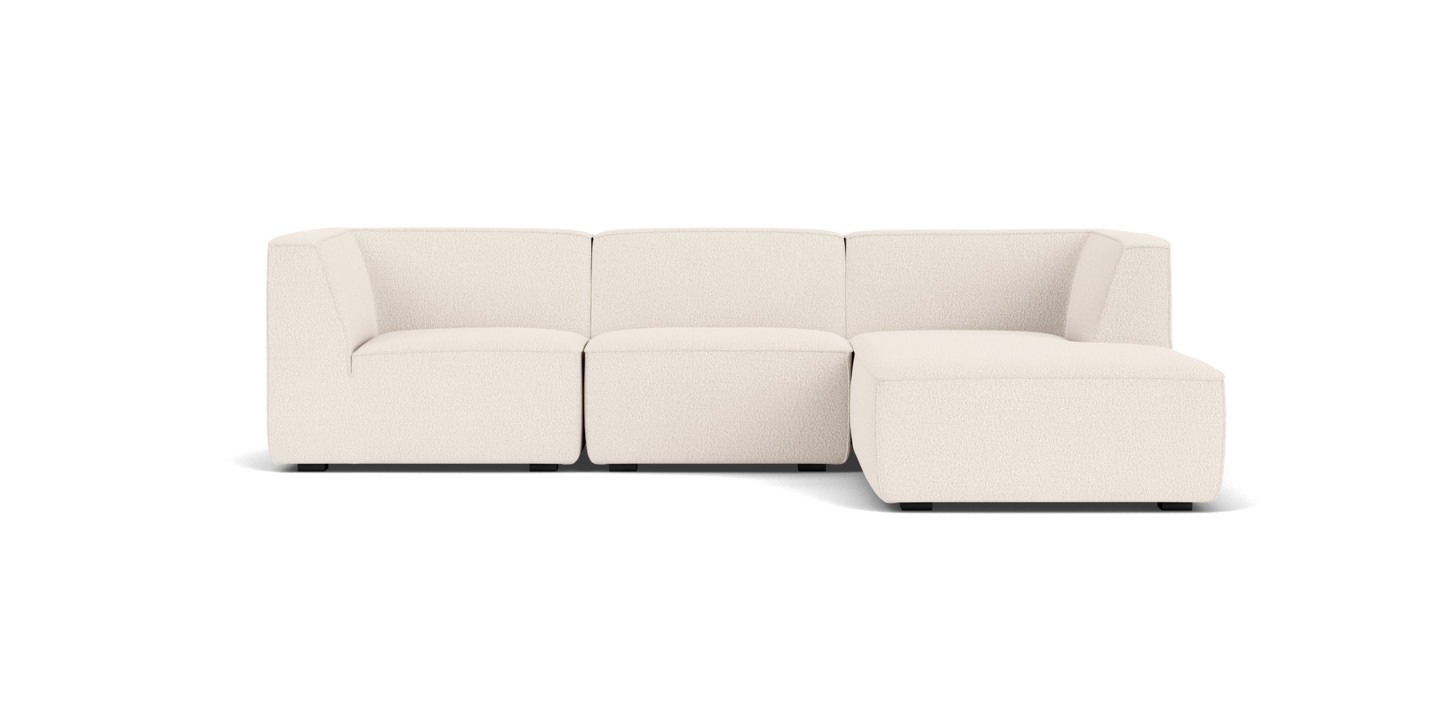 Dane, 3,5 places méridienne droite canapé modulable - Maya Cream (#413197)
