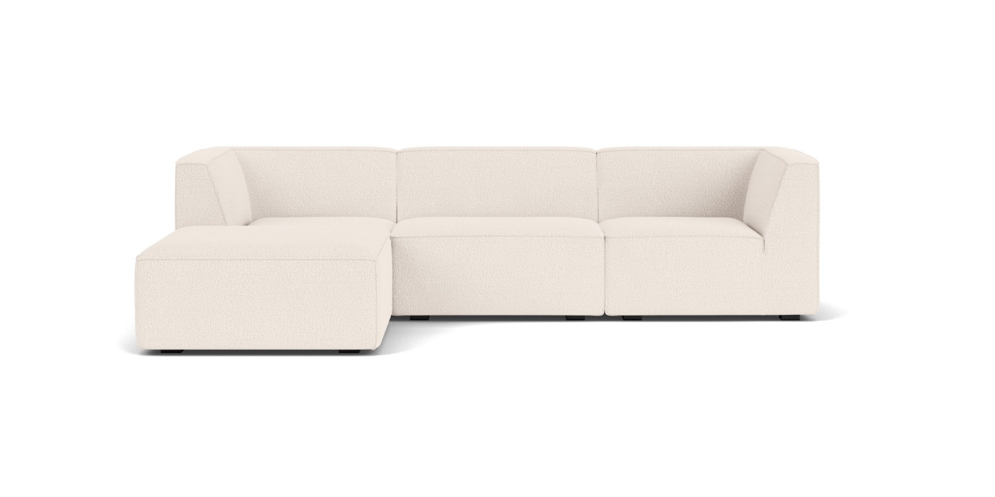 Dane, 3,5-seter modulsofa m/ fotskammel - Maya Cream (#413157)