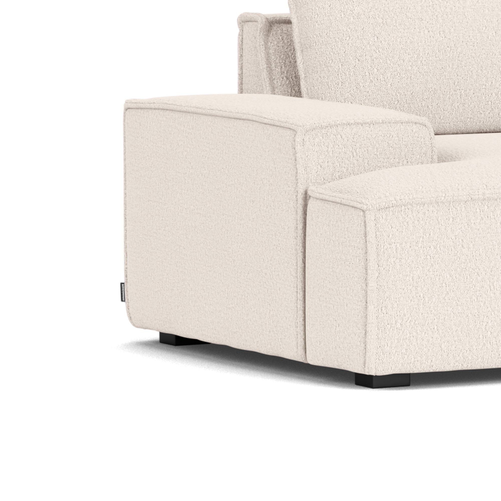 Daphne, 4 places méridienne droite canapé modulable - Maya Cream (#412729)