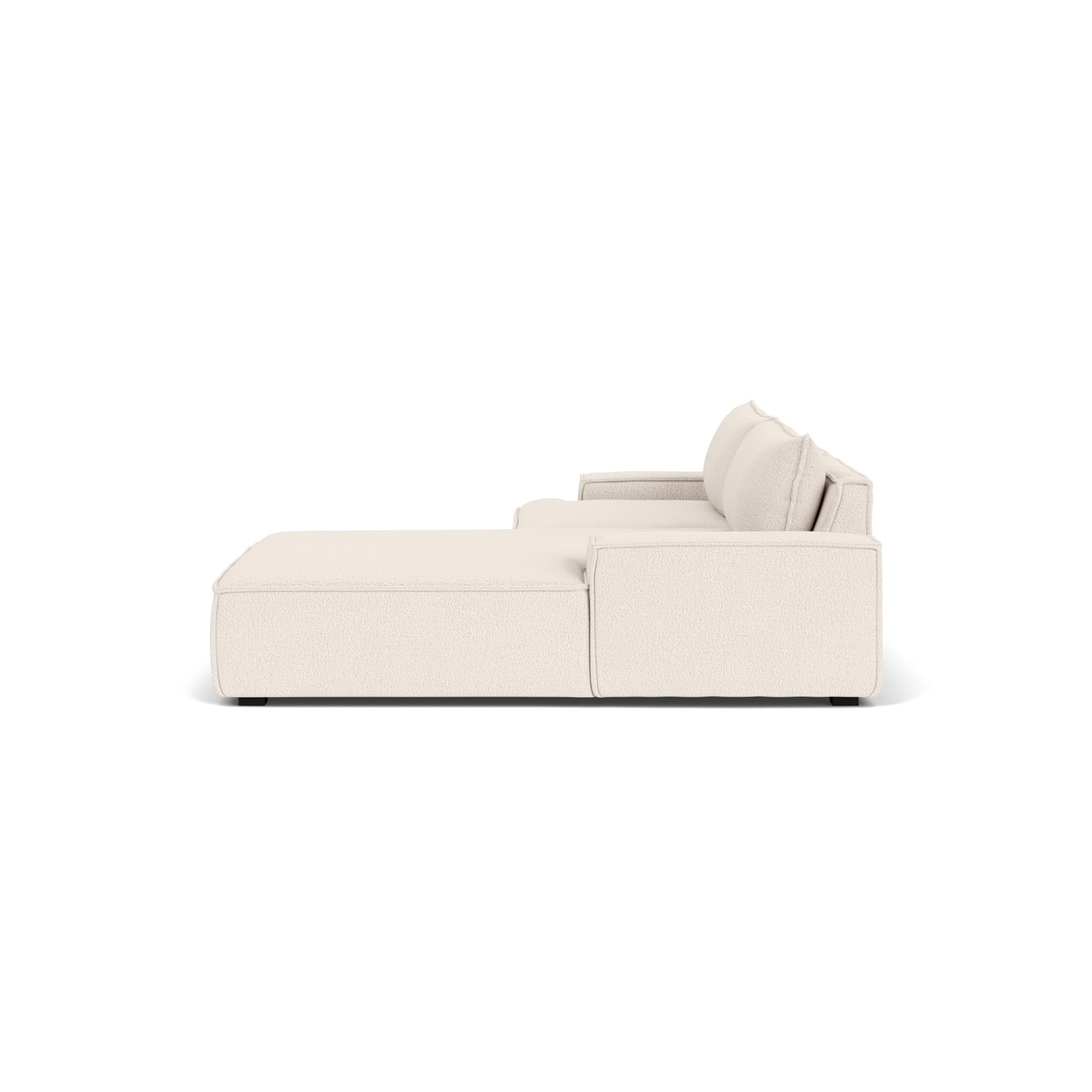 Daphne, 3,5-seter sjeselong høyre modulsofa - Maya Cream (#413219)