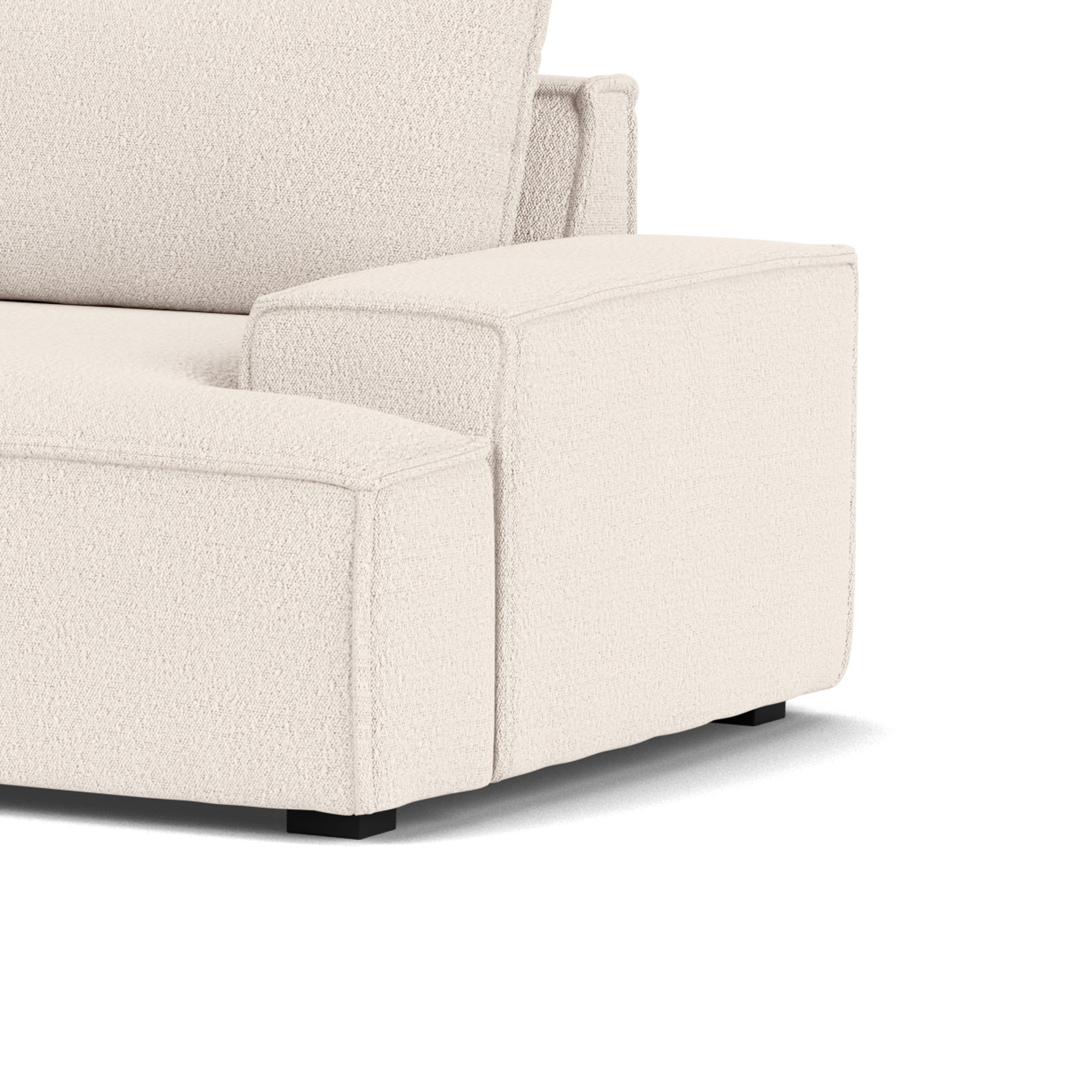 Daphne, 3,5-seter sjeselong venstre modulsofa - Maya Cream (#412769)