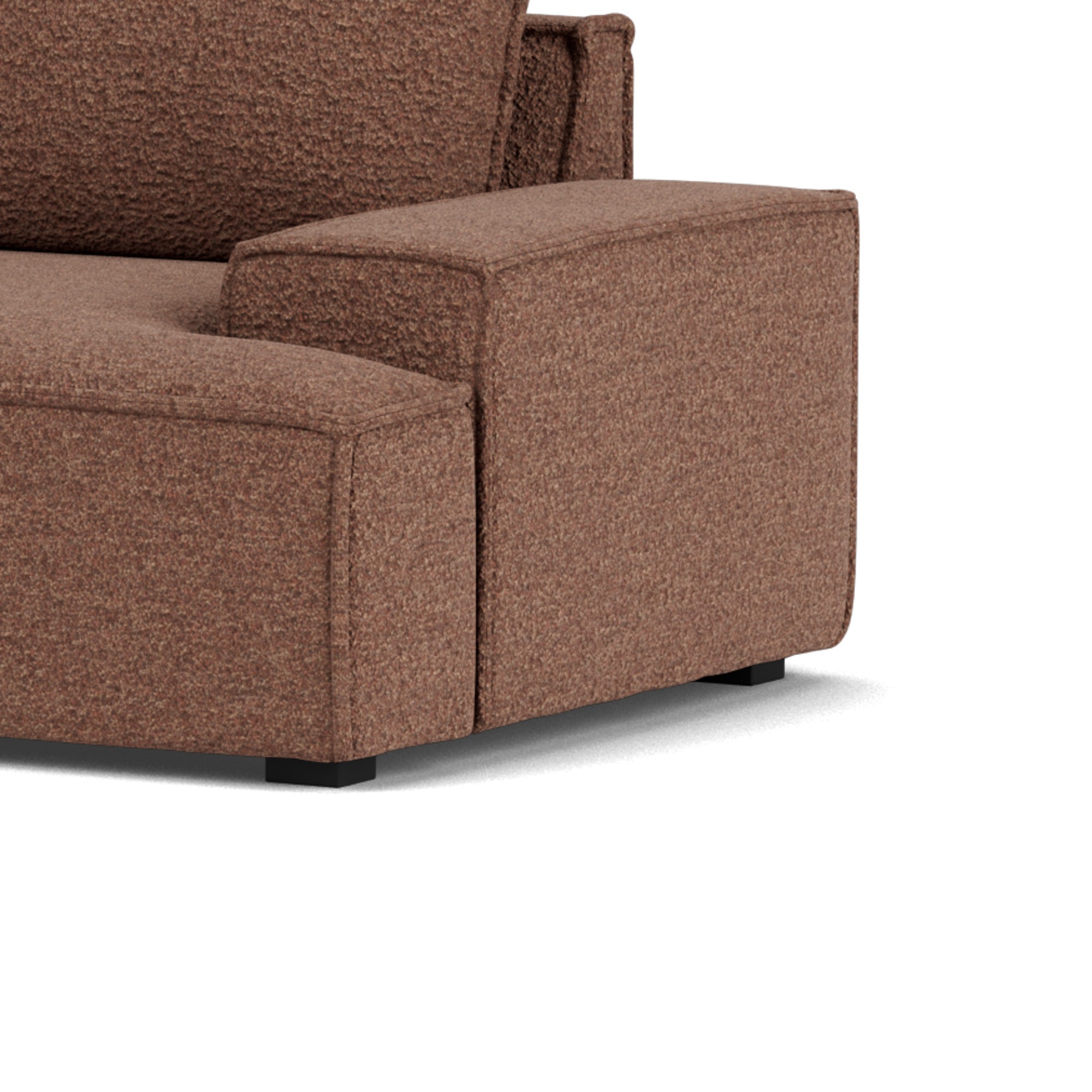 Rust Pibble Daphne, Canapé d’angle modulable, droite Brun - Pebble Rust - SOFACOMPANY