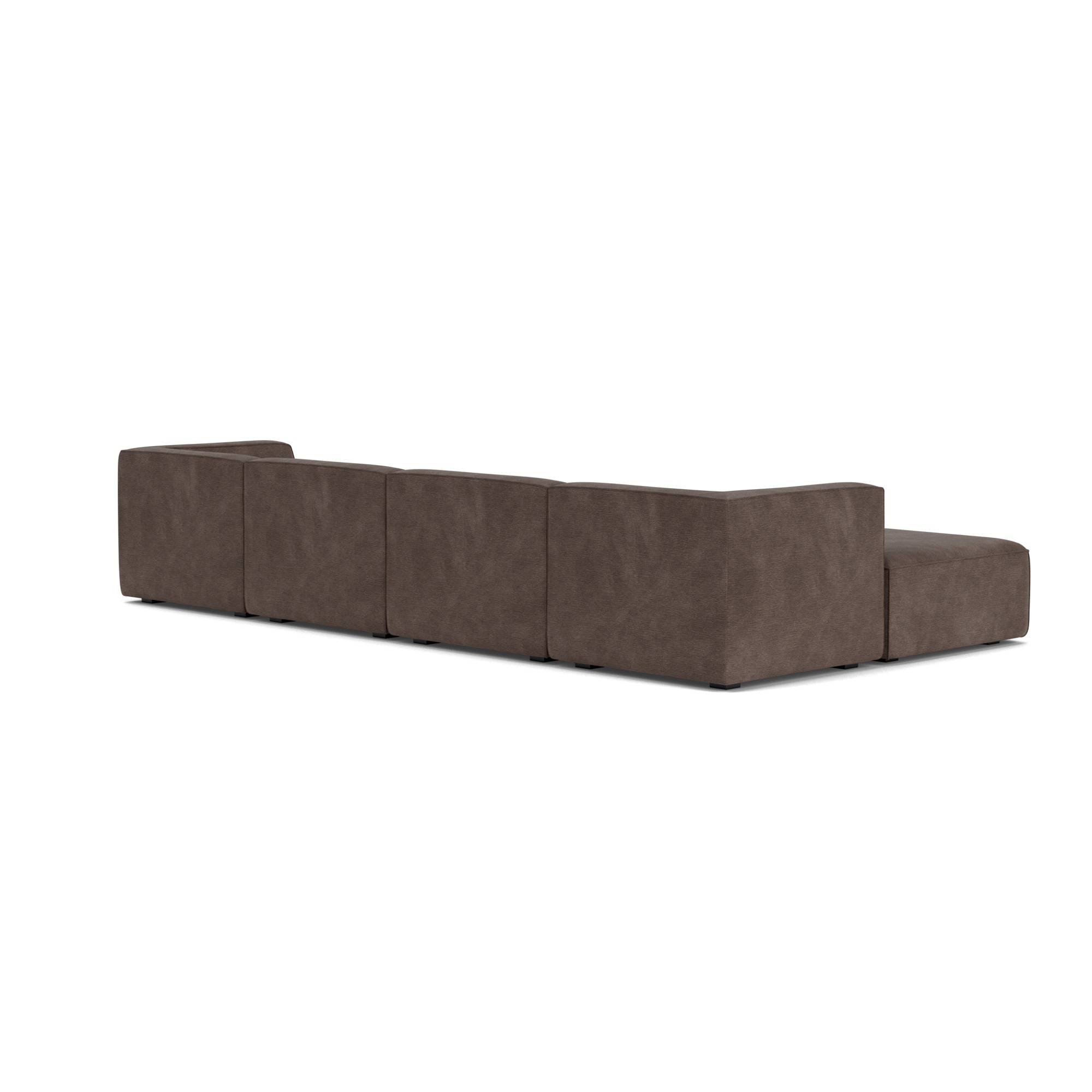 Dane, 4-seter modulsofa med fotskammel Brun - Aulla Cacao
