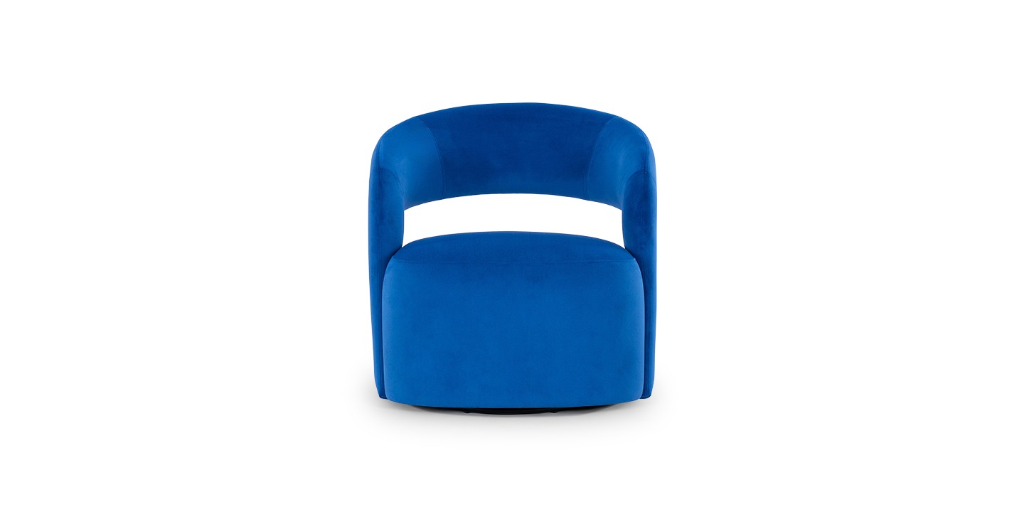 Judi, Fåtölj - Velour Lux Blue (#417400)