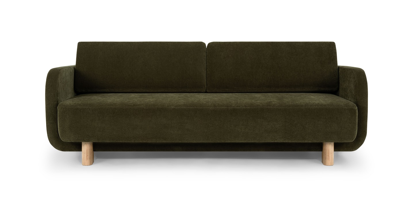 Clara, Bäddsoffa  - Moss Olive (#416864)