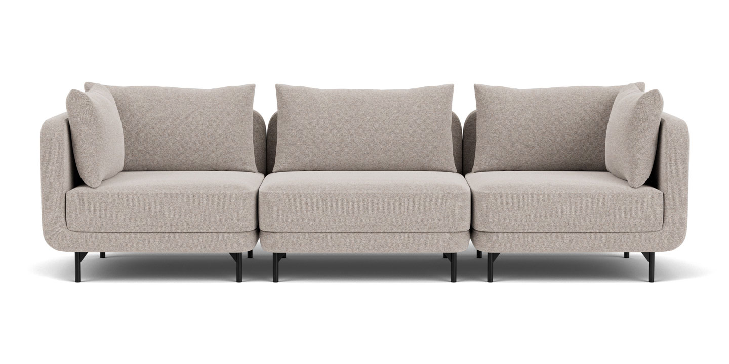 Maison, 3-seter modulsofa - Agnes Brown (#416741)