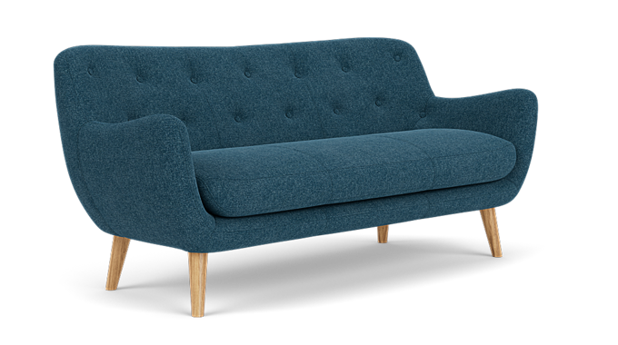 Herman, 3 personers sofa - Olena Midnight Blue (#406751)