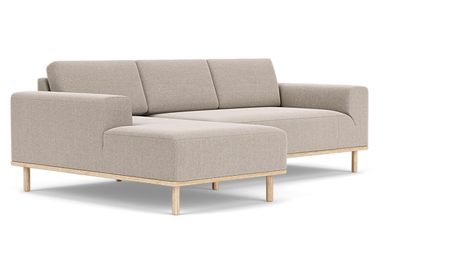 Vilmar, Sofa mit Récamiere, links - Agnes Brown (#406906)