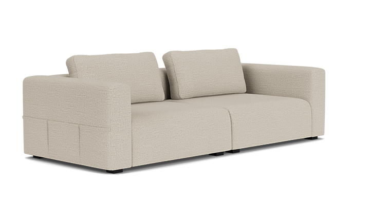 Riley, 3 personers sofa - Nola Sand (#410066)