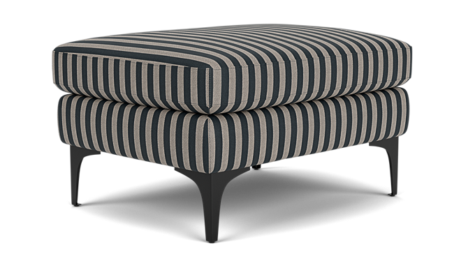 Anna, Fußhocker - Straight Latte Black (#410107)