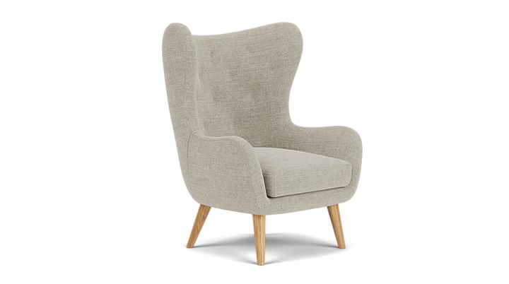 Paul, Chair, Vega Sand Dune,Oak, E, 22 cm - Vega Sand Dune (#411337)