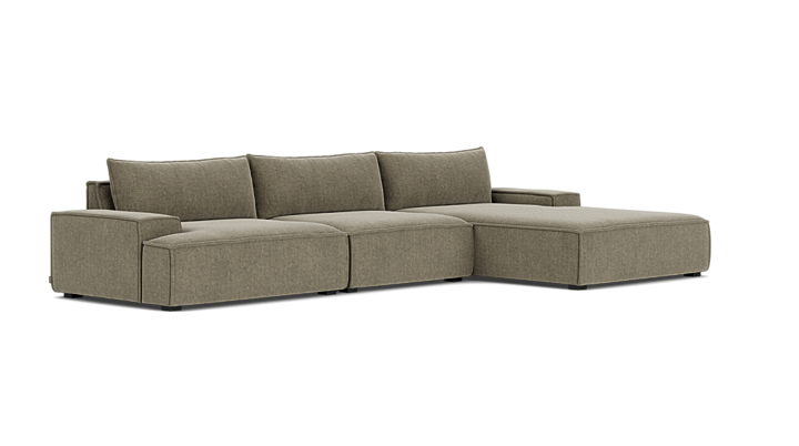 Daphne, 4-Sitzer Modulsofa mit Récamiere rechts - Free Sage (#412387)
