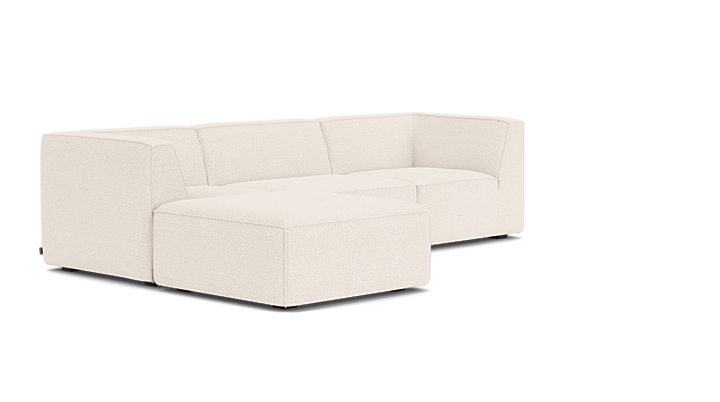 Dane, modulaire 3,5-zits zetel met hocker - Maya Cream (#412580)