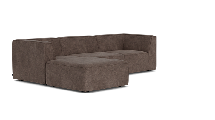 Dane, 3,5-personers modulsofa m/ fodskammel - Aulla cacao (#412582)