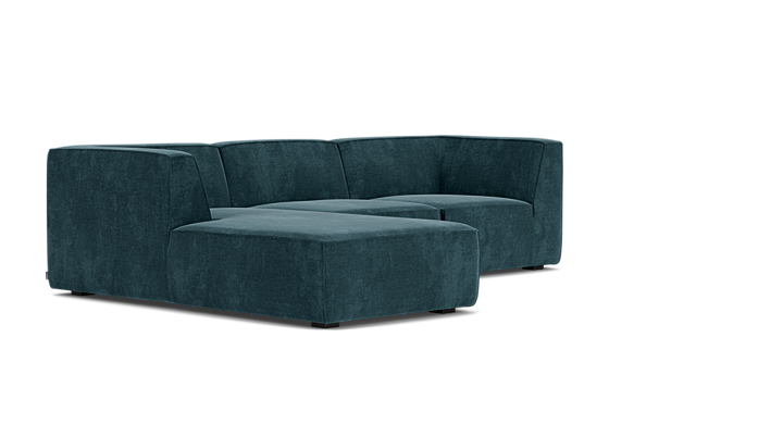 Dane, 3,5-sits modulsoffa divan vänster - Danny Dusty Blue (#412583)