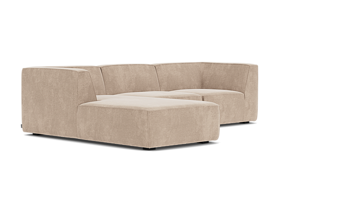 Dane, 3,5-Sitzer Modulsofa mit Récamiere links - Danny Cream (#412586)