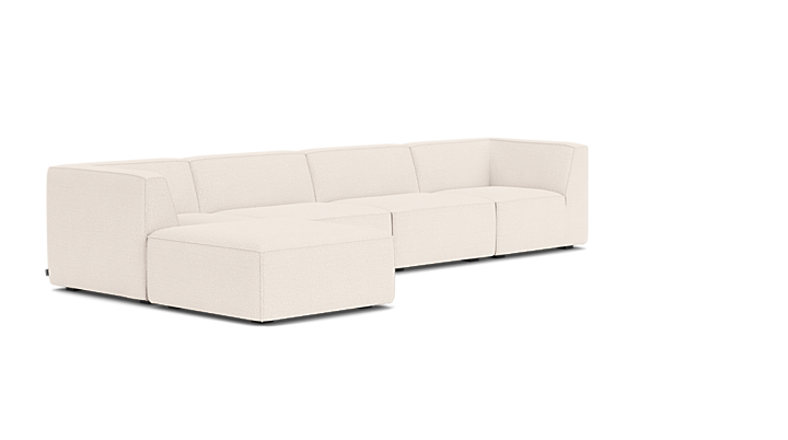 Dane, 4-Sitzer Modulsofa mit Fußhocker - Maya Cream (#412590)