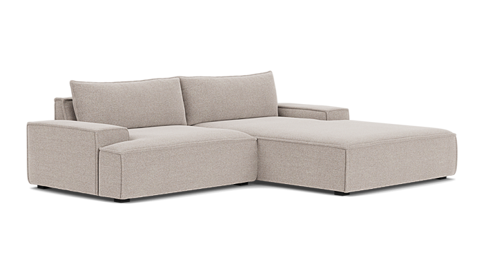 Daphne, 3,5-Sitzer Modulsofa mit Récamiere rechts - Agnes Brown (#412606)