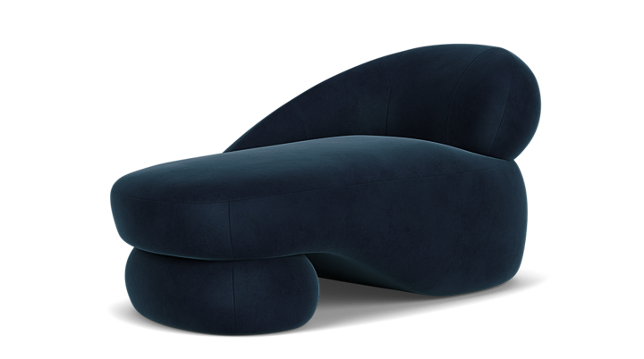 Islet, Chaise longue, gauche - Velour Lux Navy (#412633)
