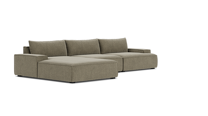 Daphne, 4-Sitzer Modulsofa mit Récamiere links - Free Sage (#412780)