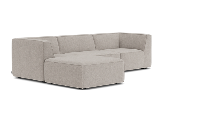 Dane, 3,5-Sitzer Modulsofa mit Fußhocker - Impression Greige (#413350)