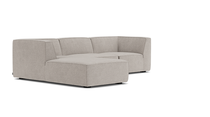 Dane, 3,5-Sitzer Modulsofa mit Récamiere links - Impression Greige (#413352)