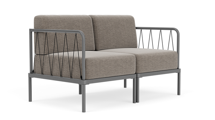 Hadley Outdoor, 2-Sitzer Modulsofa - Sesame (#414733)