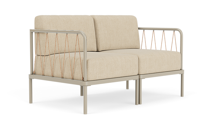 Hadley Outdoor, 2-Sitzer Modulsofa - Marzipan (#414734)