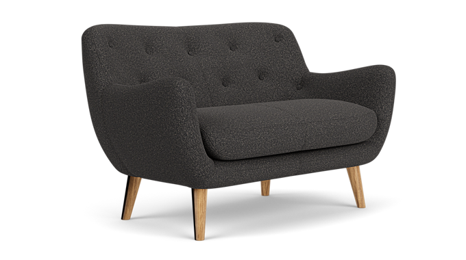 Herman, 2 personers sofa - Agnes Antracit (#414804)