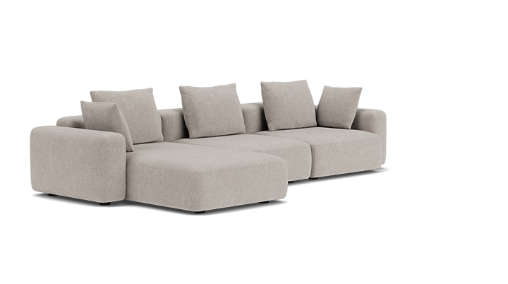 Hailey, 4-seter sjeselong venstre modulsofa - Impression Greige (#415471)
