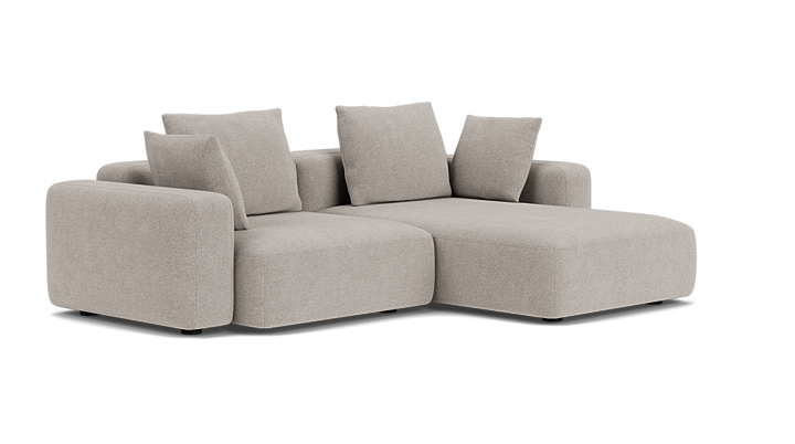 Hailey, 3,5-Sitzer Modulsofa mit Récamiere rechts - Impression Greige (#415474)