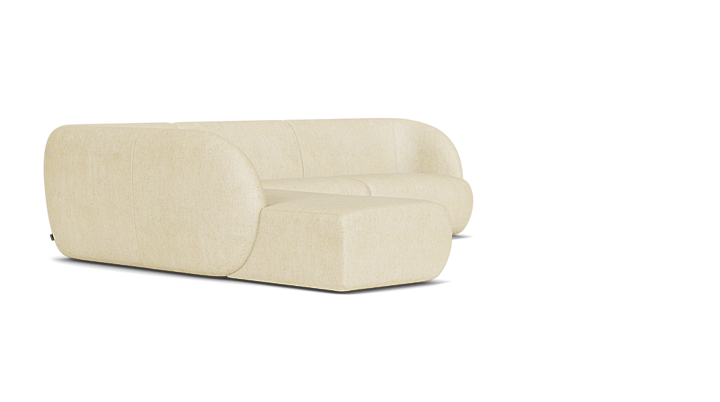 Paula, modulaire 3,5-zits zetel chaise longue links  - Moonlight Sand (#415646)
