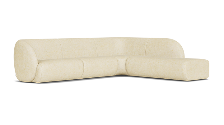 Paula, 3,5 places méridienne droite canapé modulable - Moonlight Sand (#415647)