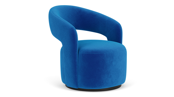 Judi, Fåtölj - Velour Lux Blue (#415781)