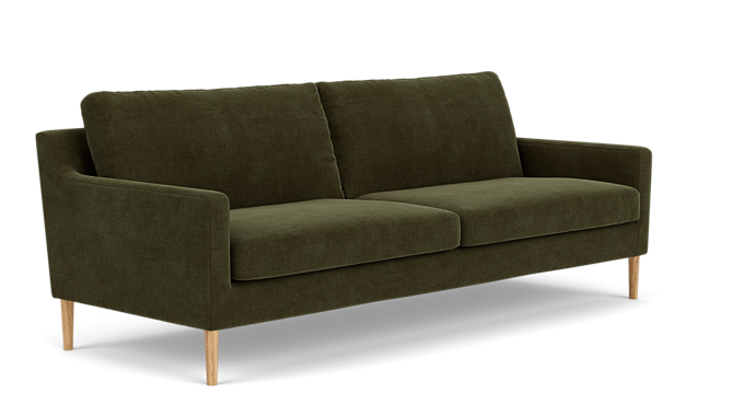 Anna, 3-Sitzer Sofa - Moss Olive (#416385)