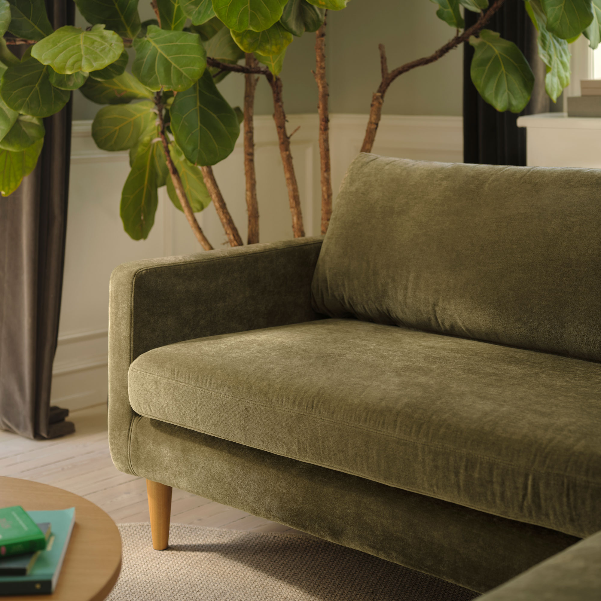 Anna, 3-Sitzer Sofa - Moss Olive (#417445)