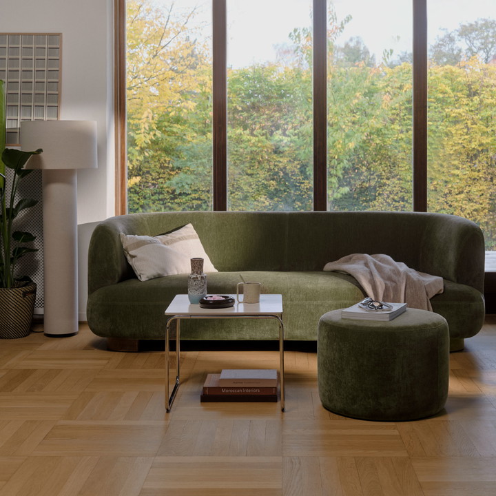 Audrey, 3 personers sofa - Moss Olive (#414488)