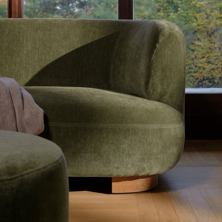Audrey, 3 personers sofa - Moss Olive (#414489)