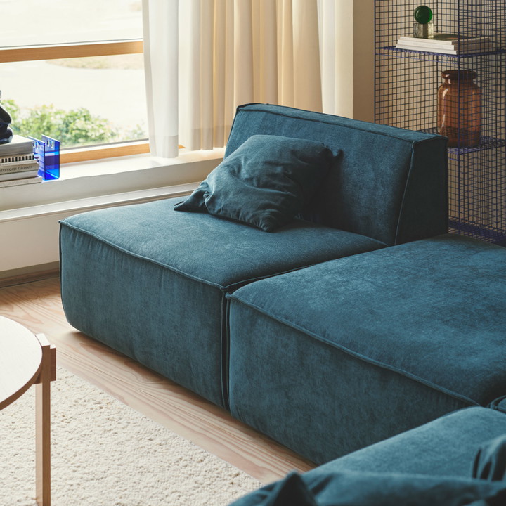 Dane, chaiselongue module, rechts - Danny Dusty Blue (#406865)