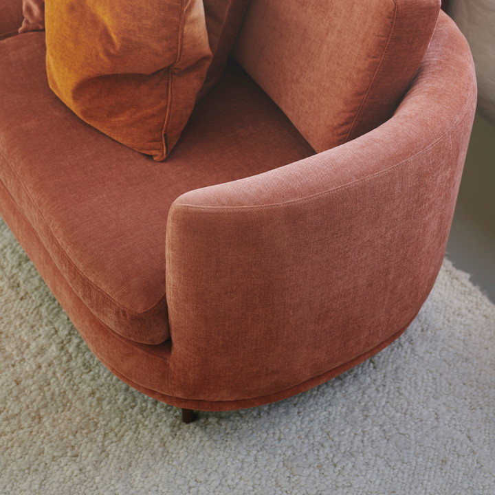 Elinor, 3 personers sofa - Danny Dusty Rose (#412363)
