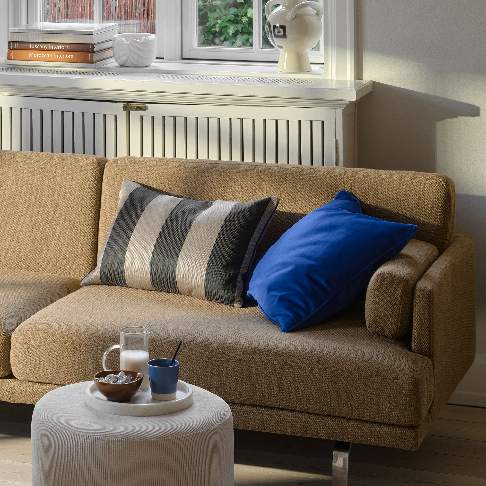 Posh, Kissen, 50x50, Blau, Velour Lux Blue