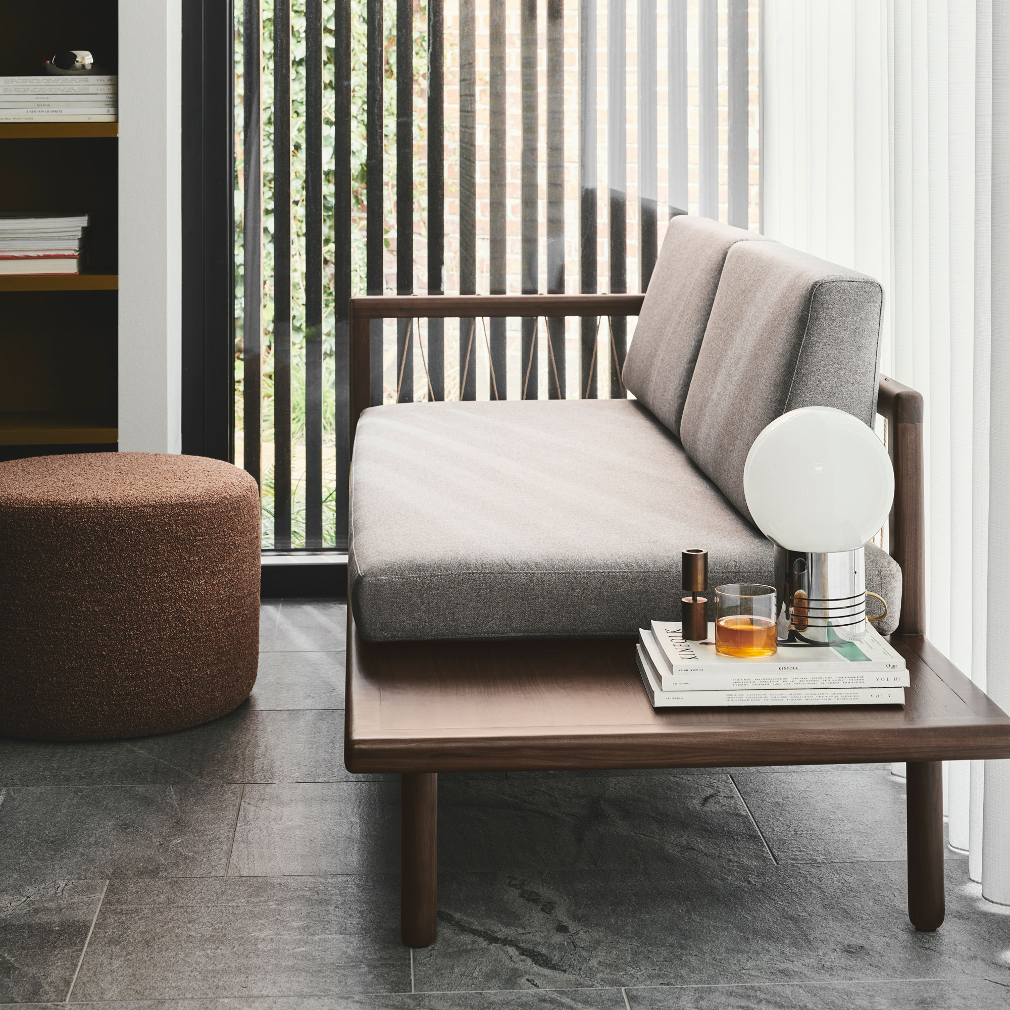 No. 9 Hocker Beige - Glore Mole - SOFACOMPANY