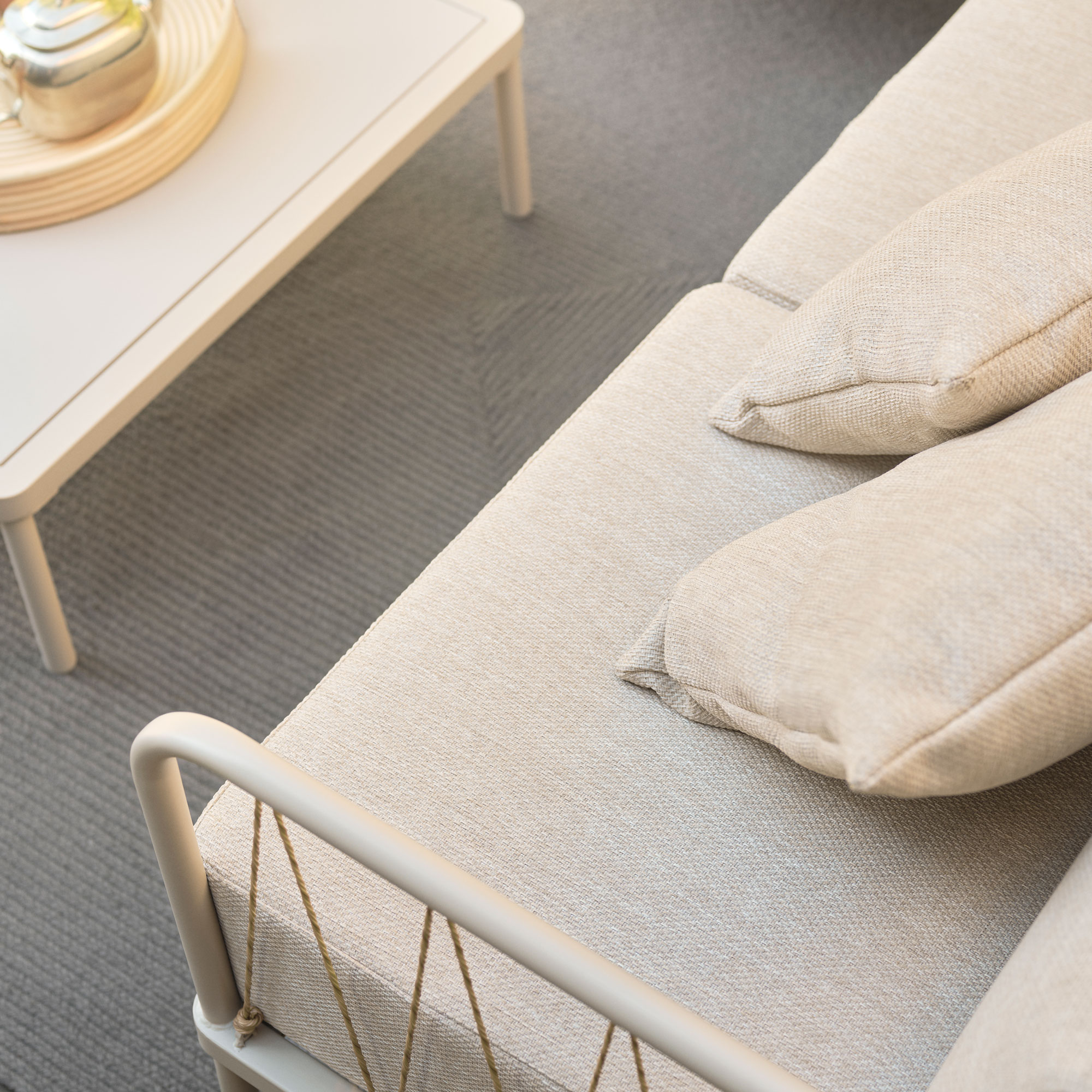 Hadley Outdoor, 1-zits module, rechts Beige - Marzipan - SOFACOMPANY