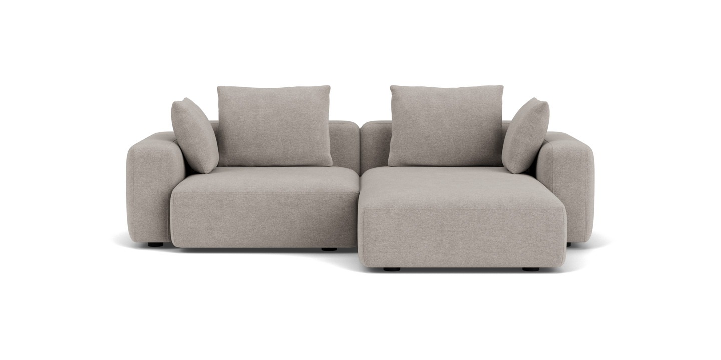 Hailey, 3,5-Sitzer Modulsofa mit Récamiere rechts - Impression Greige (#415489)